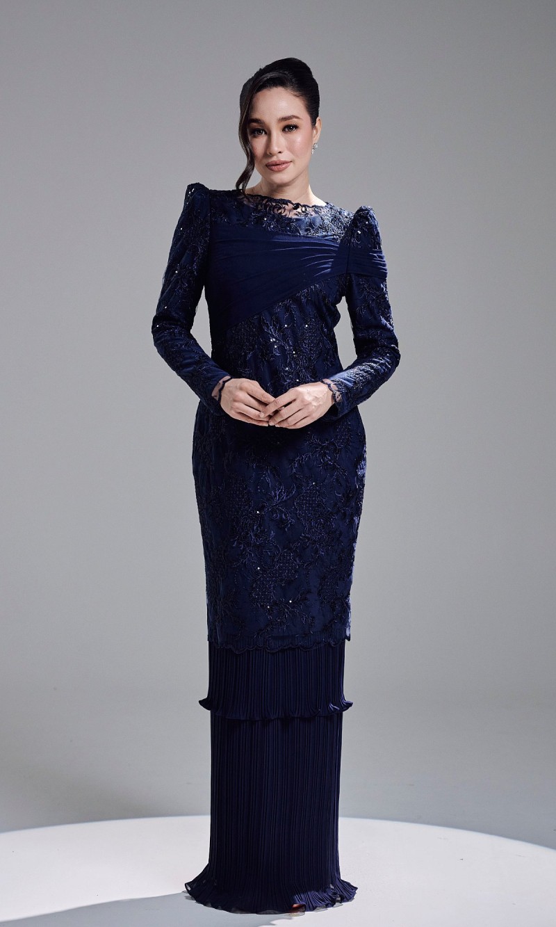ROZELLE DRESS - NAVY