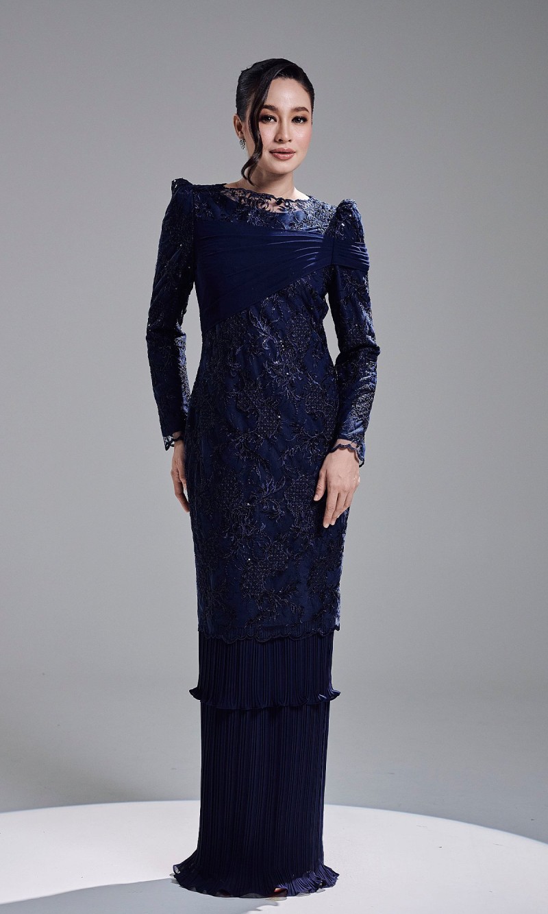ROZELLE DRESS - NAVY