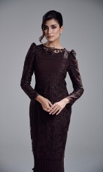ROZELLE DRESS - MAHOGANY