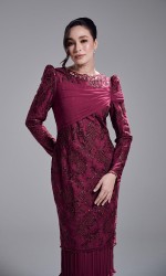 ROZELLE DRESS - DARK FUSCHIA