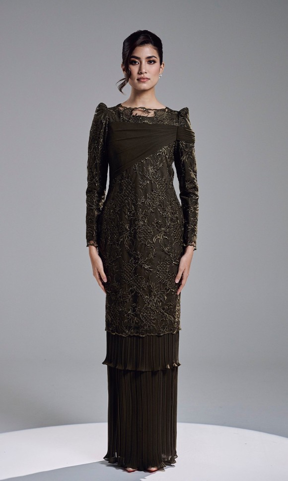 ROZELLE DRESS - DARK OLIVE ROZELLE DRESS - DARK OLIVE