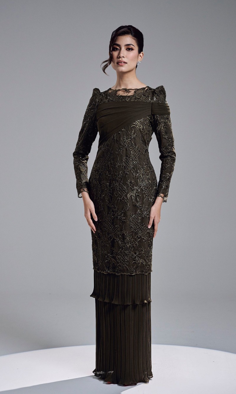 ROZELLE DRESS - DARK OLIVE