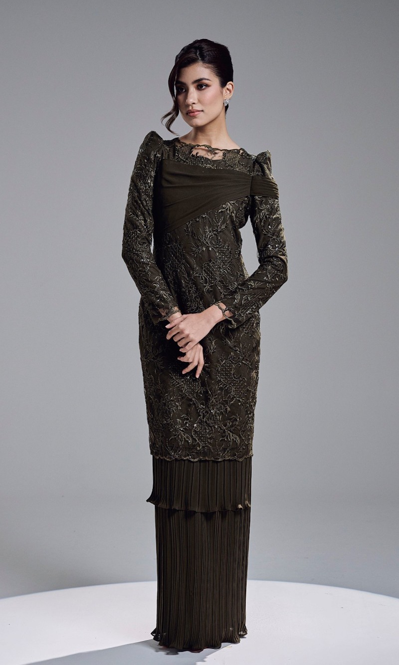 ROZELLE DRESS - DARK OLIVE