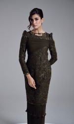 ROZELLE DRESS - DARK OLIVE