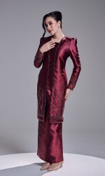 HAATIYA KURUNG - BURGUNDY