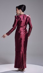 HAATIYA KURUNG - BURGUNDY