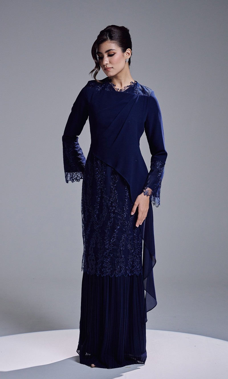 RANIA DRESS - NAVY