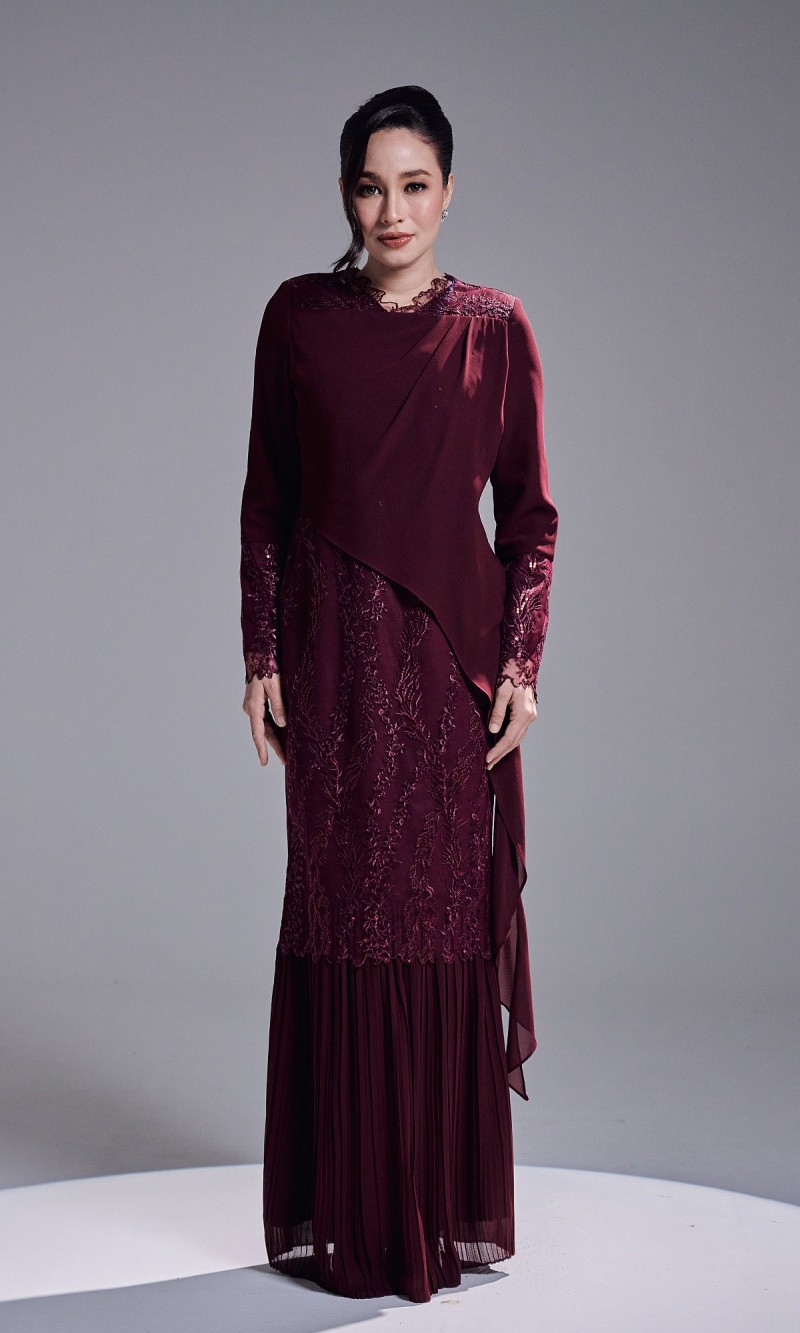 RANIA DRESS - WINE
