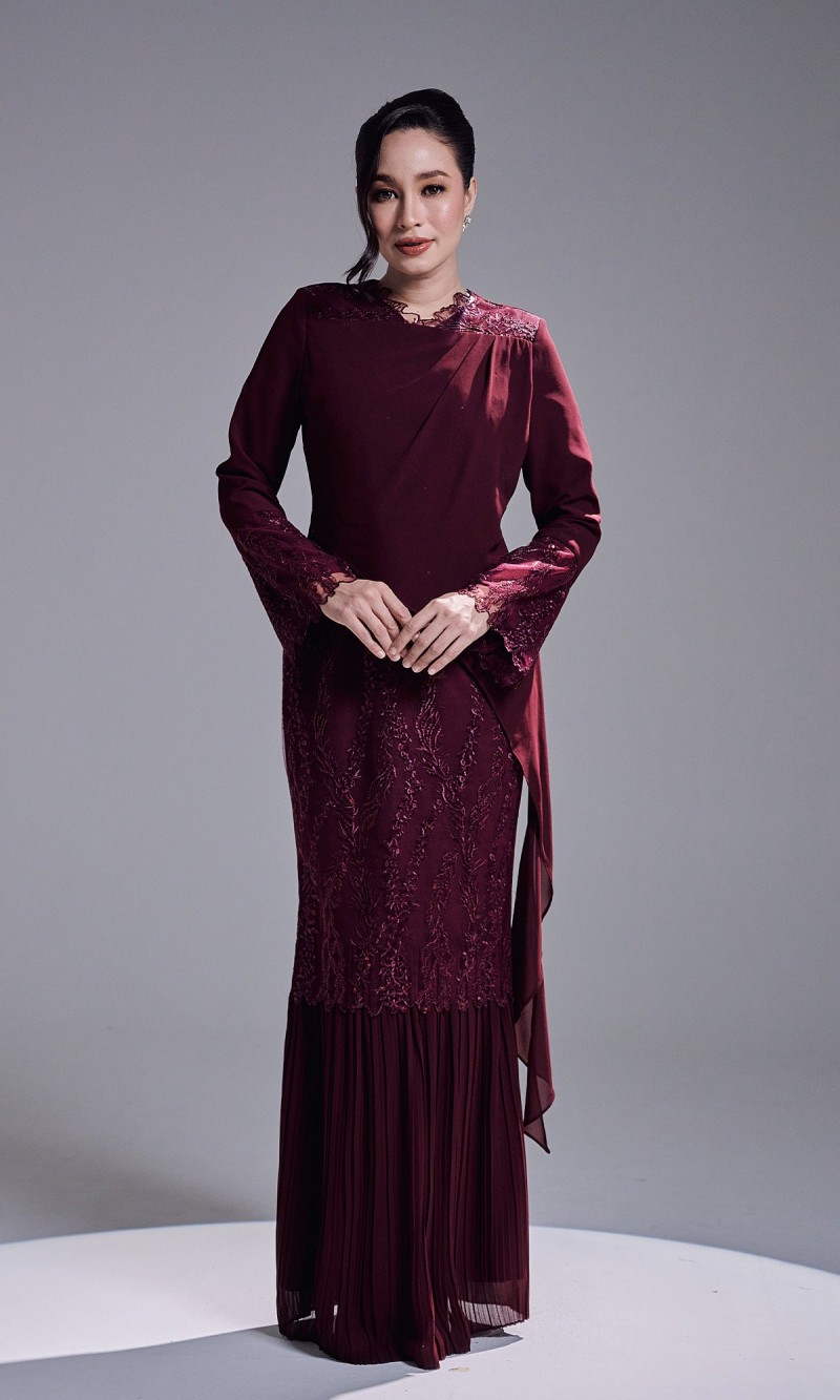 RANIA DRESS - WINE