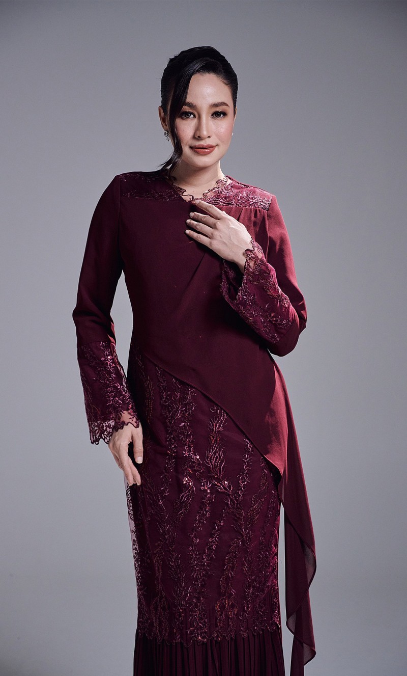RANIA DRESS - WINE