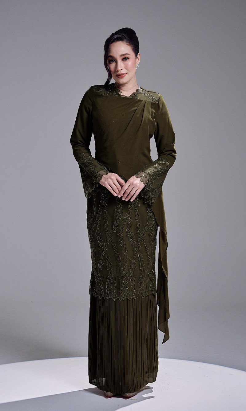 RANIA DRESS - DARK OLIVE