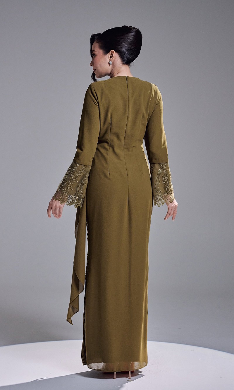 RANIA DRESS - OLIVE