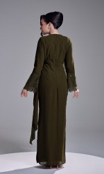 RANIA DRESS - DARK OLIVE