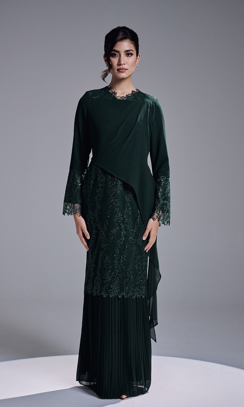 RANIA DRESS - DARK GREEN