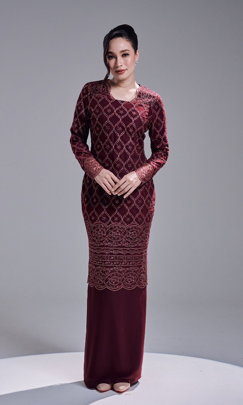 AVIANA DRESS - WINE