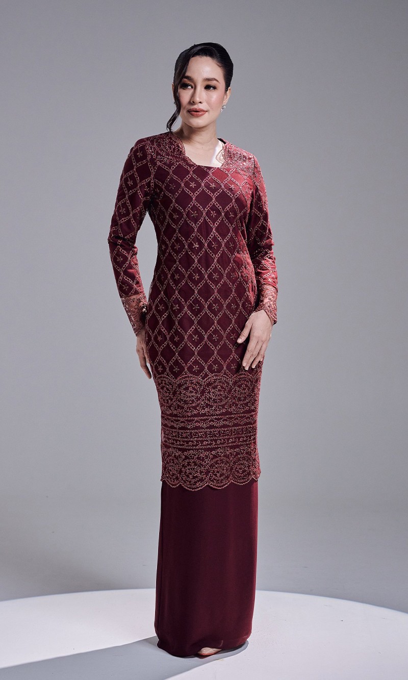 AVIANA DRESS - WINE