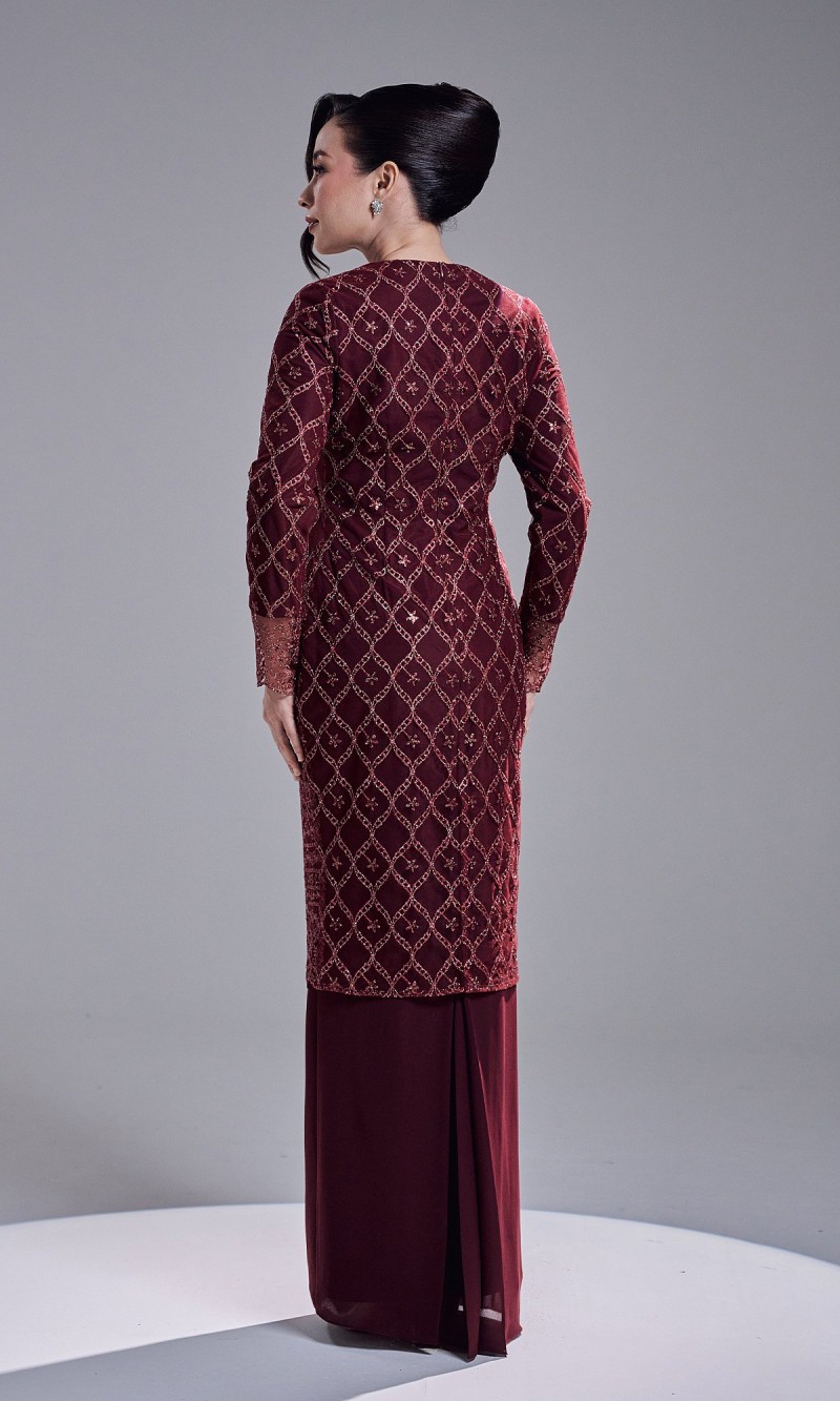 AVIANA DRESS - WINE