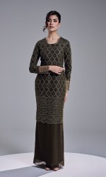 AVIANA DRESS - DARK OLIVE