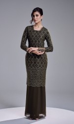 AVIANA DRESS - DARK OLIVE