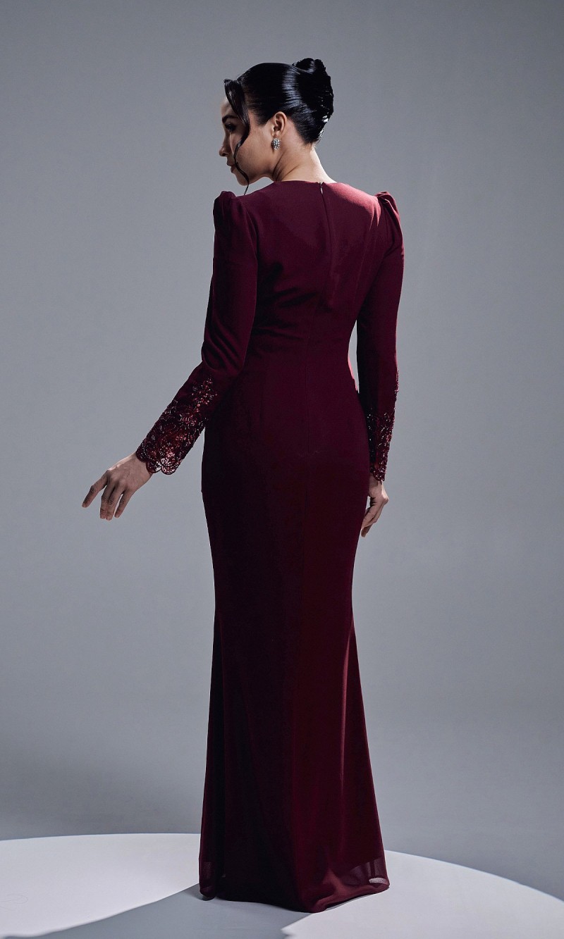 ASRIVIA DRESS - WINE