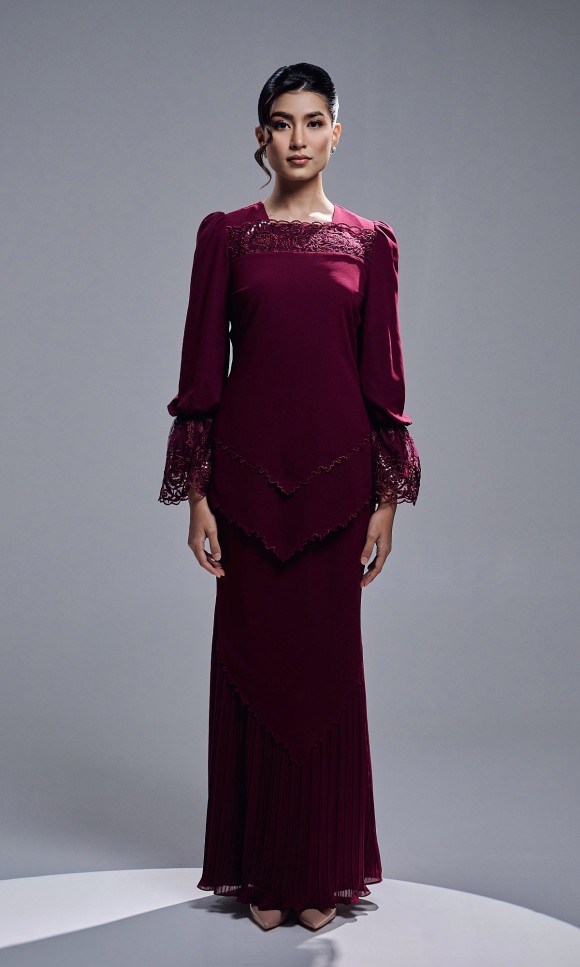 RAISHA KURUNG - BURGUNDY