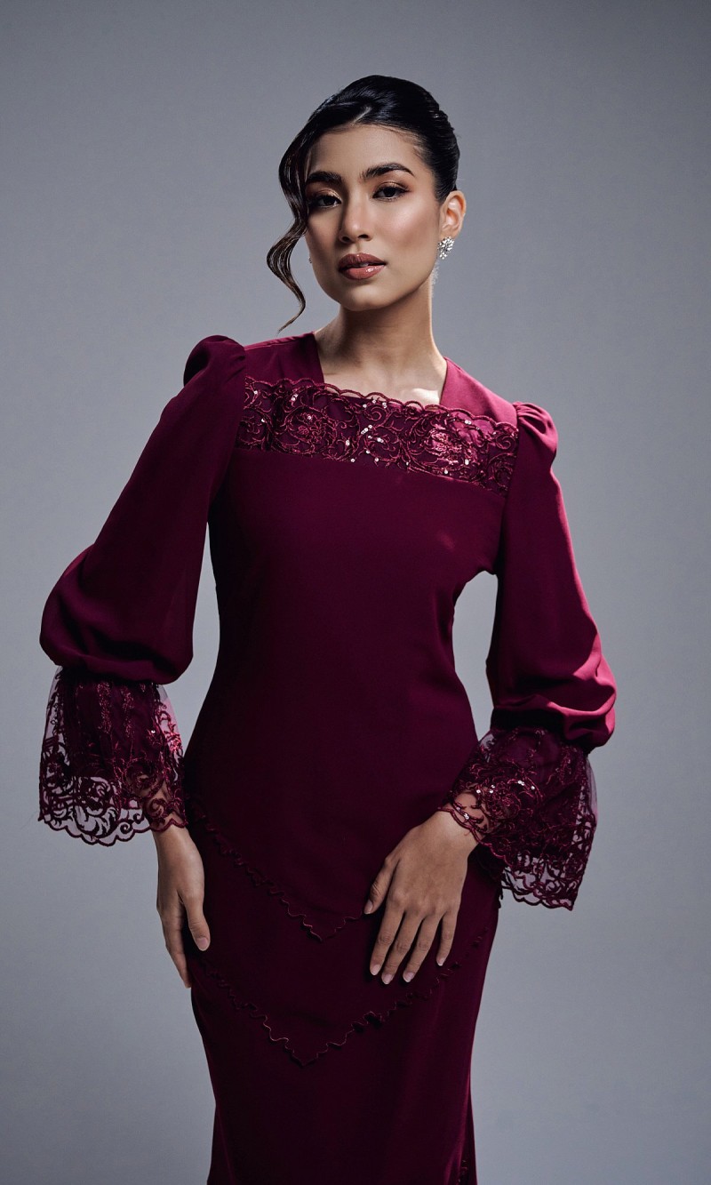 RAISHA KURUNG - BURGUNDY