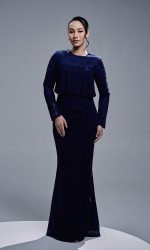 ALEESA DRESS - NAVY
