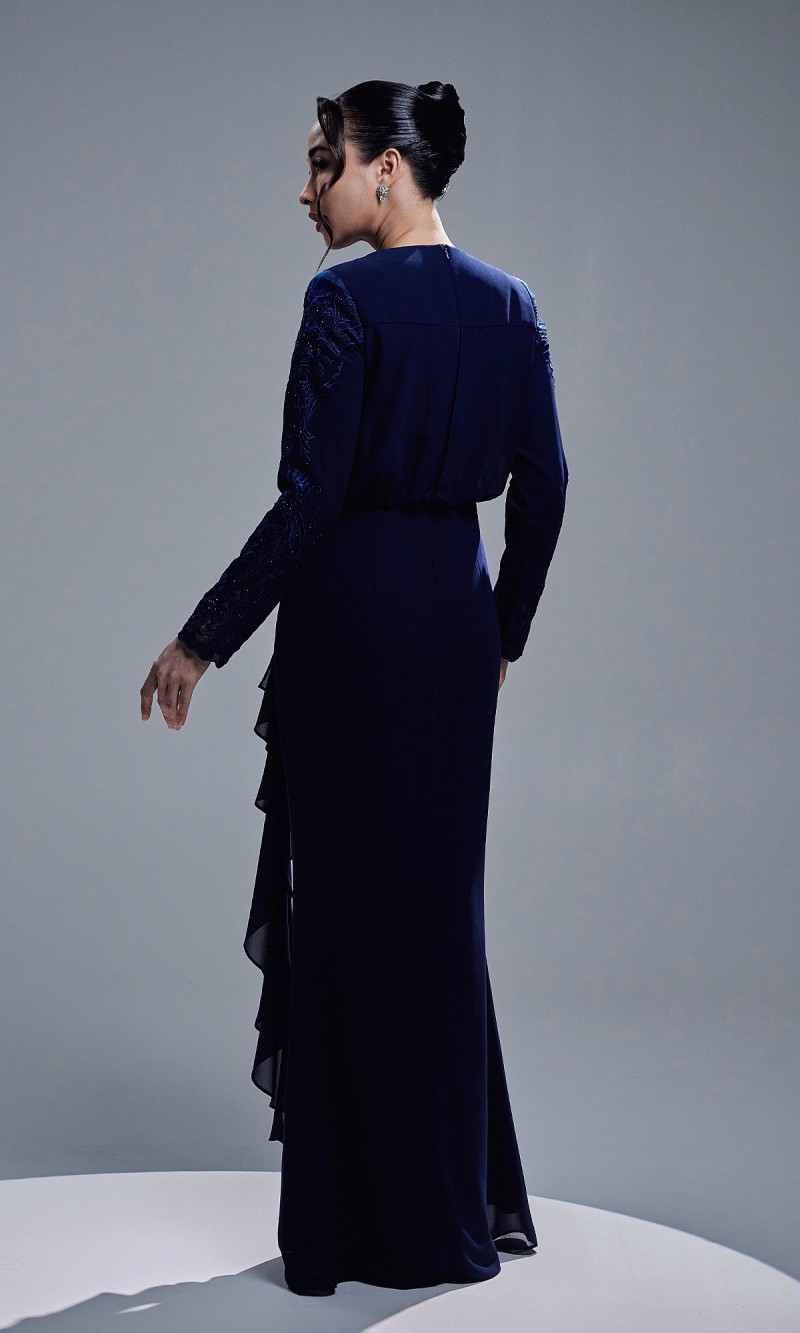 ALEESA DRESS - NAVY