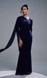 VERIANA KURUNG - NAVY