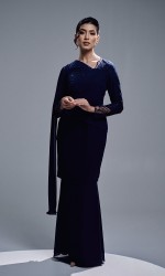 VERIANA KURUNG - NAVY