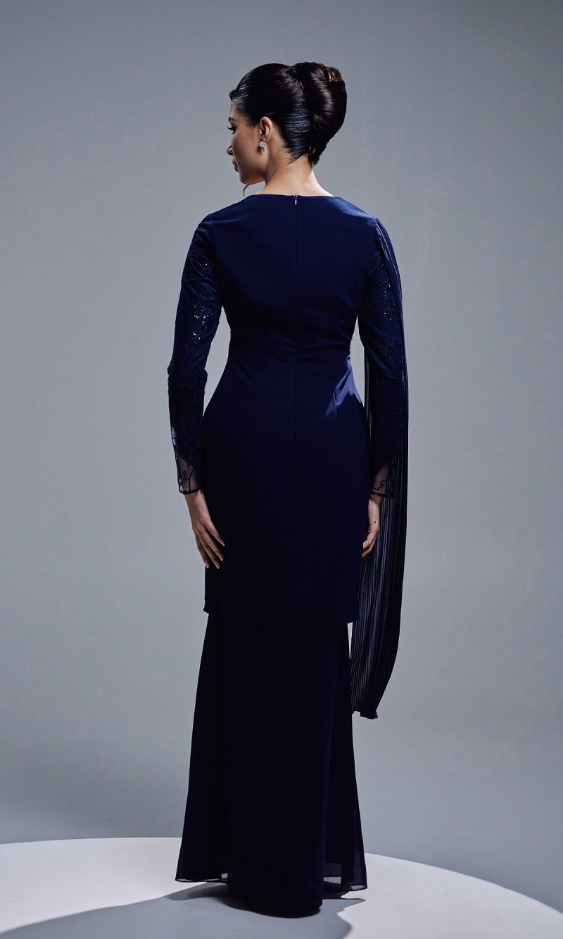 VERIANA KURUNG - NAVY