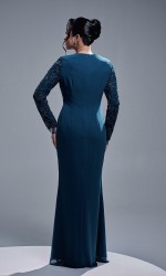 EYANIS DRESS - TEAL BLUE