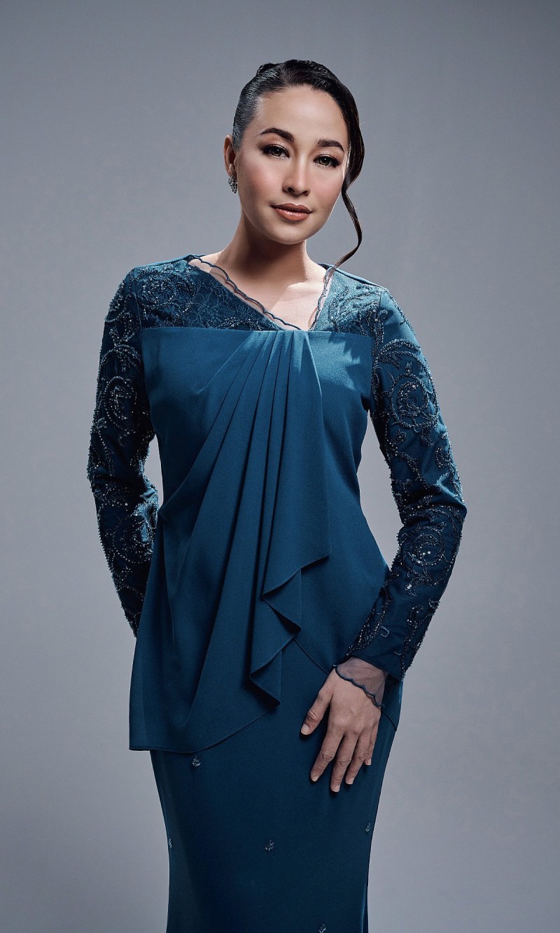 EYANIS DRESS - TEAL BLUE