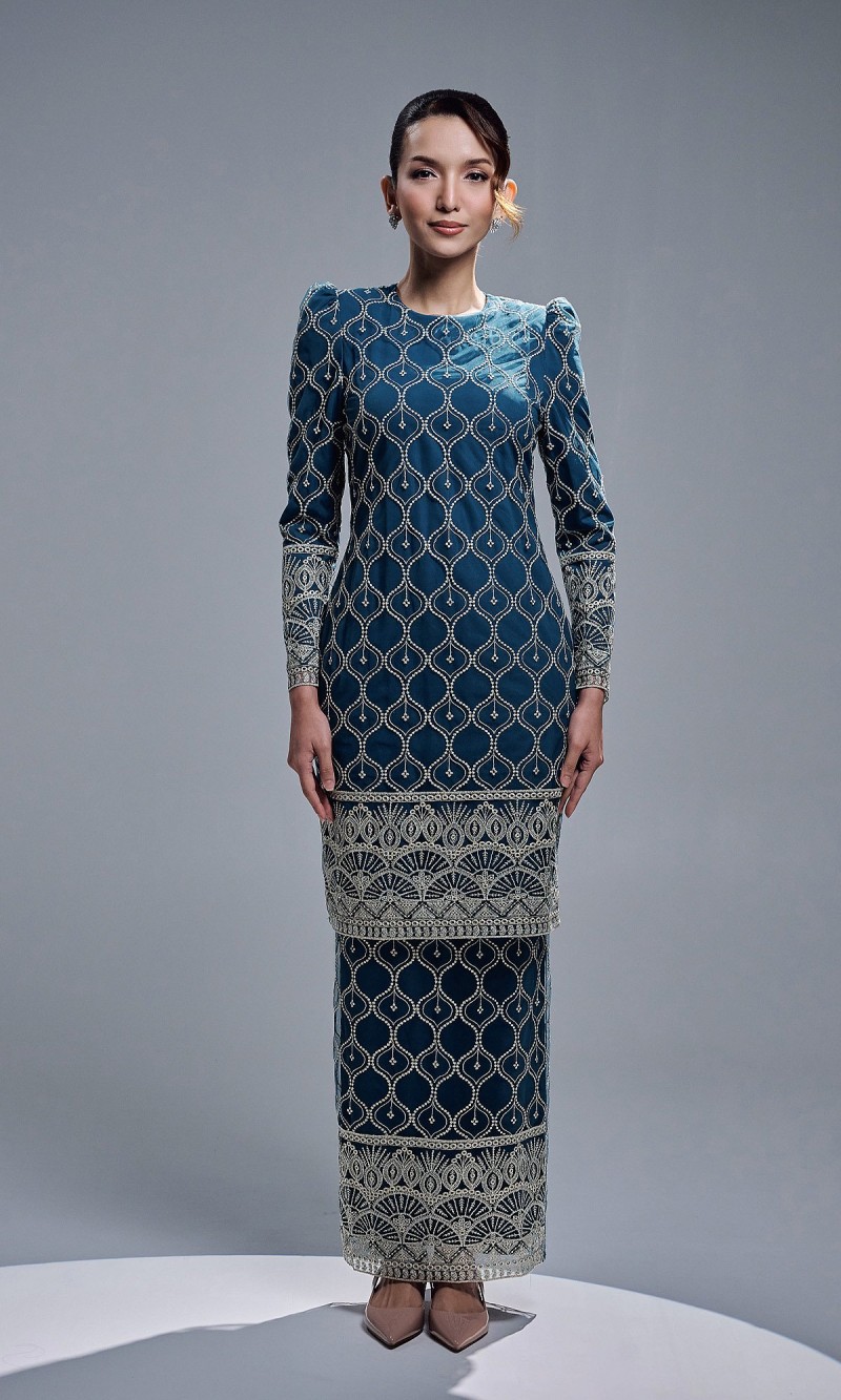 ELVIANA KURUNG - TEAL BLUE
