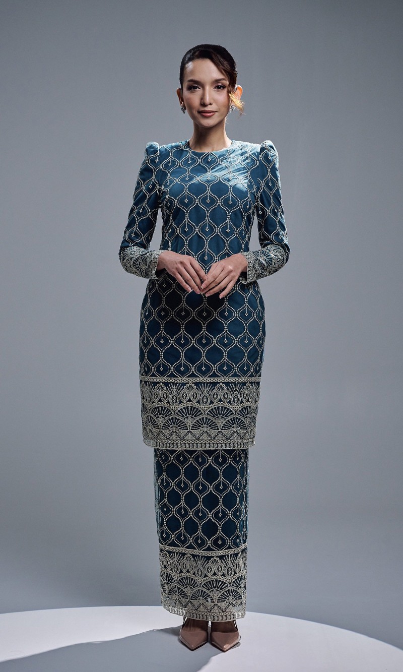 ELVIANA KURUNG - TEAL BLUE