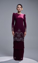 ZENIA KURUNG - BURGUNDY