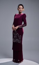 ZENIA KURUNG - BURGUNDY