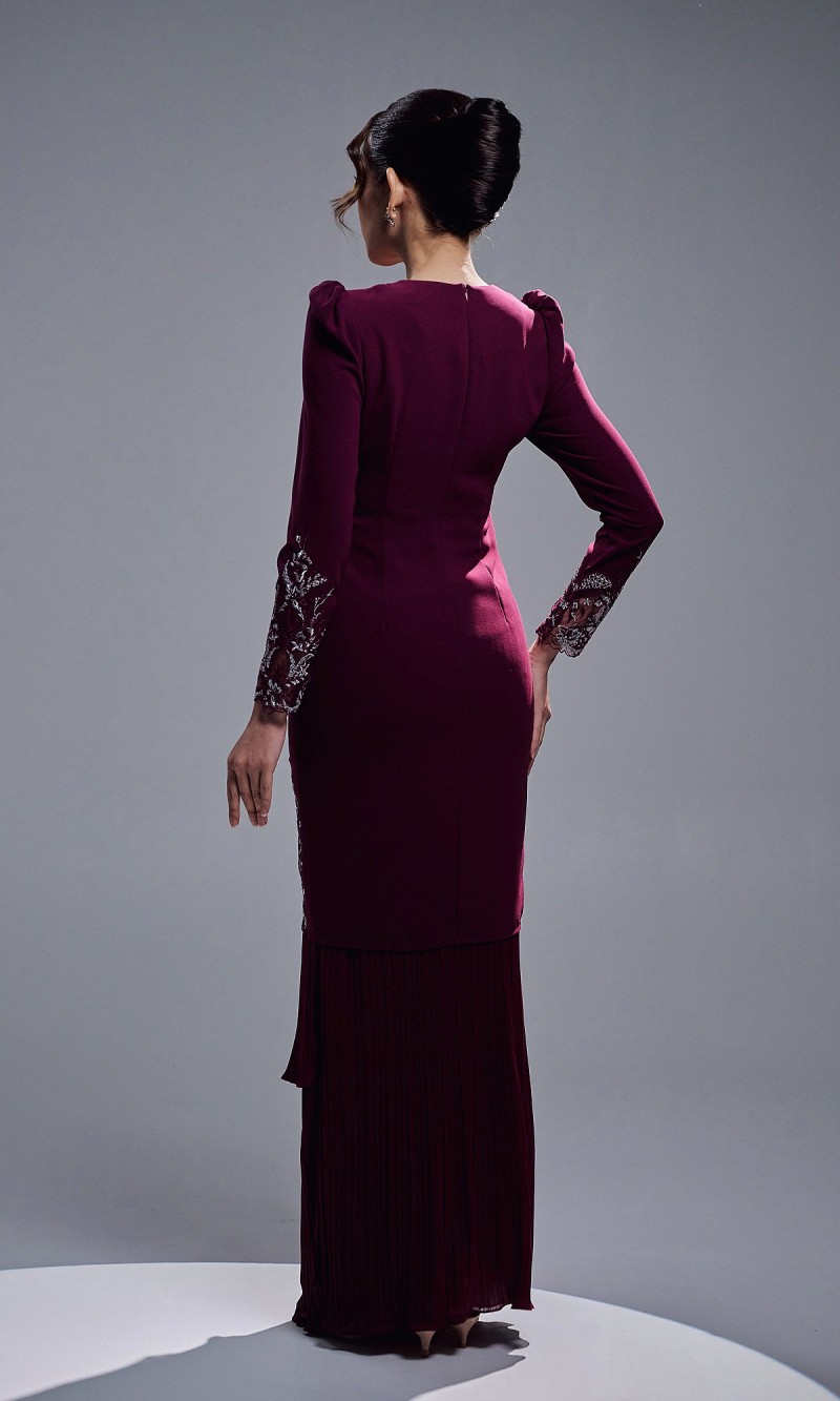 ZENIA KURUNG - BURGUNDY