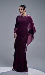 RAEESA DRESS - DARK PURPLE