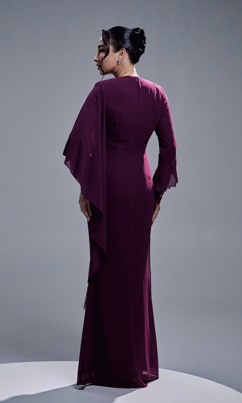 RAEESA DRESS - DARK PURPLE
