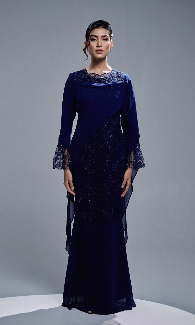 GRACIA DRESS - NAVY BLUE