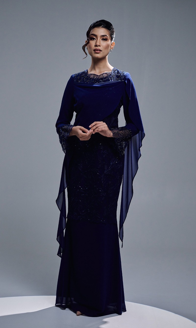 GRACIA DRESS - NAVY BLUE