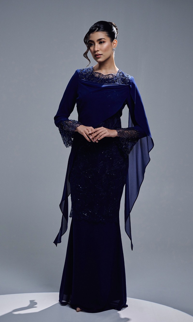 GRACIA DRESS - NAVY BLUE