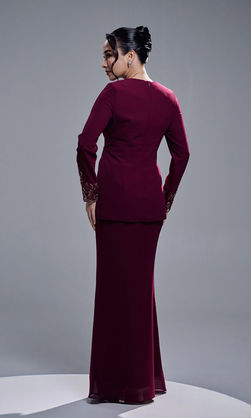 SADEERA KURUNG - BURGUNDY