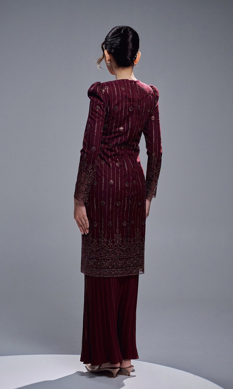 CLARISSA KURUNG - BURGUNDY