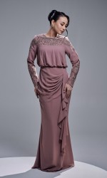 ALEESA DRESS - DUSTY MAUVE