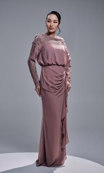 ALEESA DRESS - DUSTY MAUVE