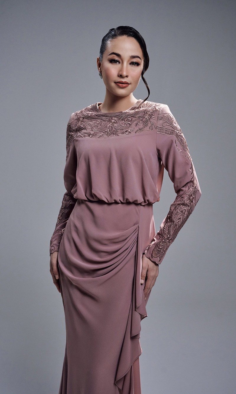 ALEESA DRESS - DUSTY MAUVE