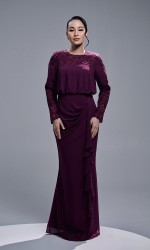 ALEESA DRESS - DARK PURPLE