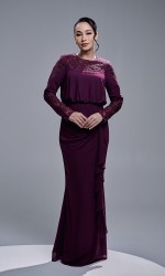 ALEESA DRESS - DARK PURPLE